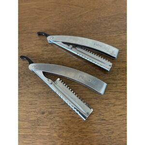 Vintage Fromm Straight Razor Original Barber Tool Stainless Steel - Set Of 2